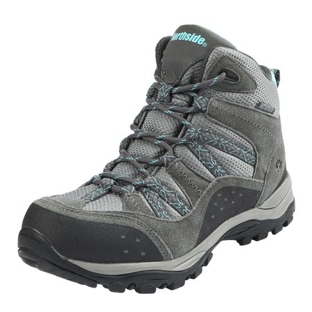 NORTHSIDE Size 7 M, Women's Freemont Waterproof, Hiking Boot, Gray/Aqua PR 317812W044XX070XXX